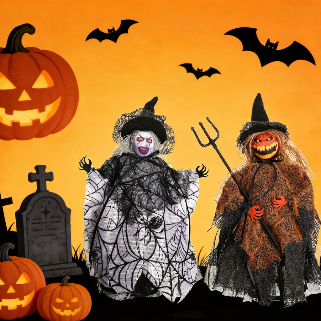 Halloween Decoration Ghost Pumpkin Tree Top Star Desktop Decor Figurine